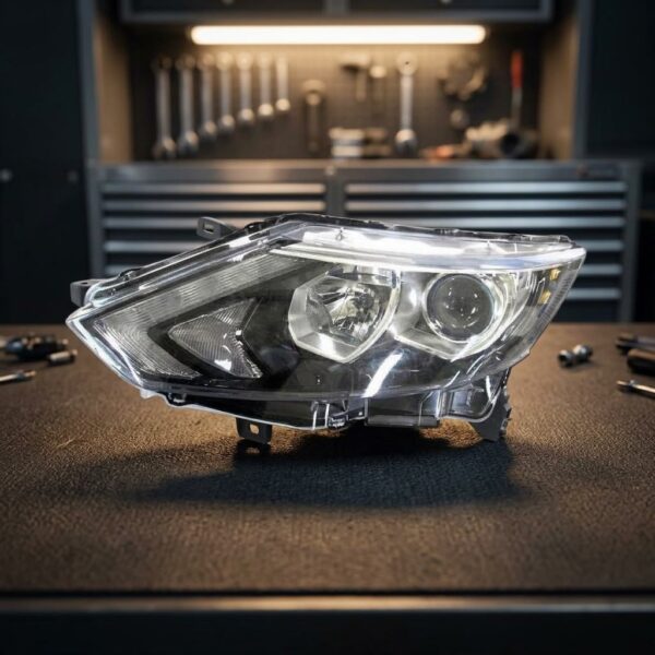 Faro Anteriore Sinistro Nissan Qashqai 2013-2016 sul banco officina