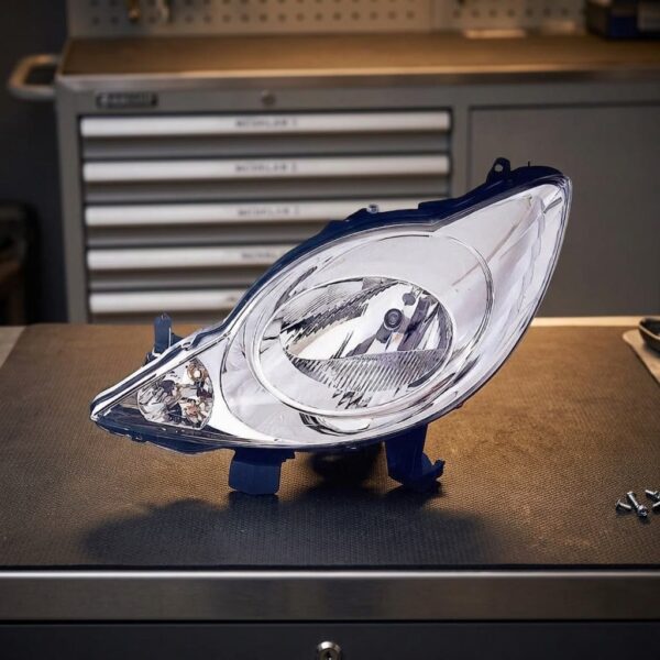 Faro Anteriore Sinistro Peugeot 107 sul banco officina