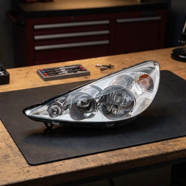 Faro Anteriore Sinistro Peugeot 206 Plus 2008+ sul banco officina