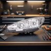 Faro Anteriore Sinistro Peugeot 308 2011-2012 sul banco officina