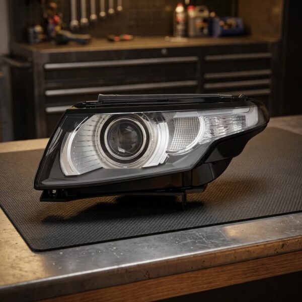 Faro Anteriore Sinistro Range Rover Evoque 2011+ – C/Luce Diurna A Led C/Motore sul banco officina