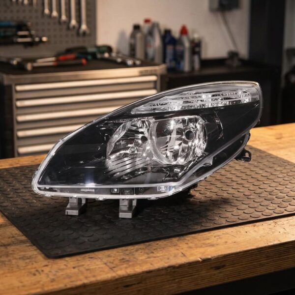 Faro Anteriore Sinistro Renault Scenic 2009-2012 sul banco officina