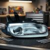 Faro fanale proiettore destro per Mazda 323 F 94>8/98 sul banco officina