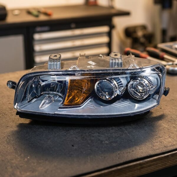 Faro fanale proiettore sinistro per Fiat Punto 99>10/00 Parabola Nera sul banco officina