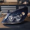 Faro fanale proiettore sinistro per Opel Vectra C 05>09 Parabola Nera sul banco officina