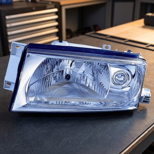Faro fanale proiettore sinistro per Skoda Octavia 9/00>12/04 sul banco officina