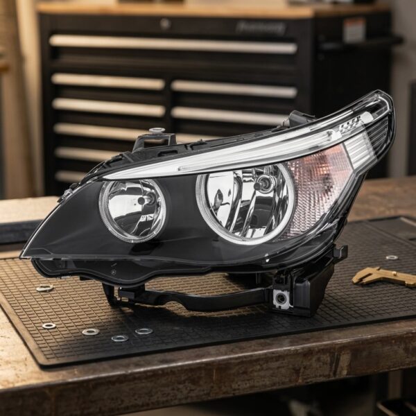 Faro Sinistro 2H7 Per Bmw Serie 5 E60 07/03-03/07 ricambio originale Hella sul banco officina