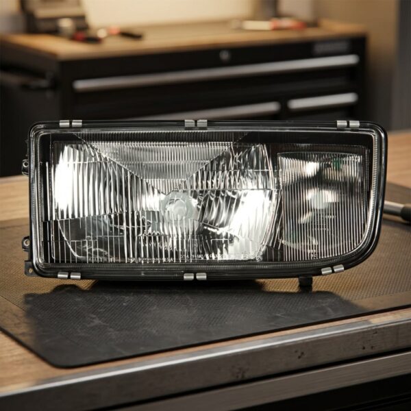 Faro Sinistro H4-H1 Con Fendinebbia Per Mercedes Actros 96-10/02 ricambio originale Hella sul banco officina