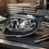 Fendinebbia Sinistro Per Mercedes Classe Ew211 6/04- H11 ricambio originale Hella sul banco officina