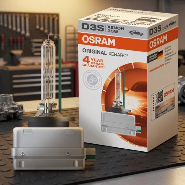 Lampada xeno D3S Original Osram xenarc sul banco officina