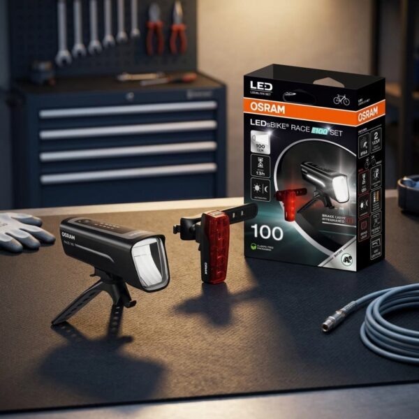Osram LEDsBIKE RACE Luce anteriore e stop per Bicicletta sul banco officina