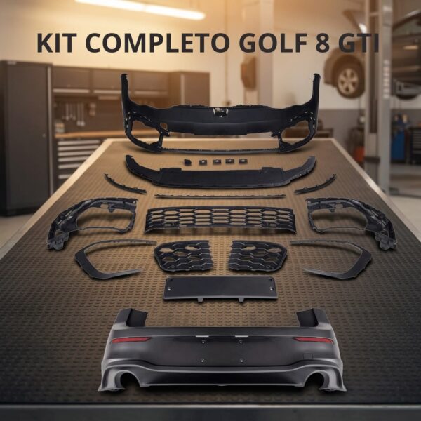 Kit Paraurti Anteriore VW Golf 8 GTI sul banco officina