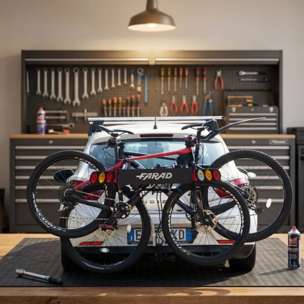 Portabici da Gancio Traino Farad Varaita – 2 Bici sul banco officina