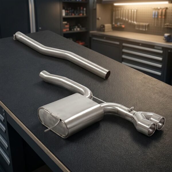 Scarico posteriore Mini F56 omologato - Ragazzon 50.0941.28 sul banco officina