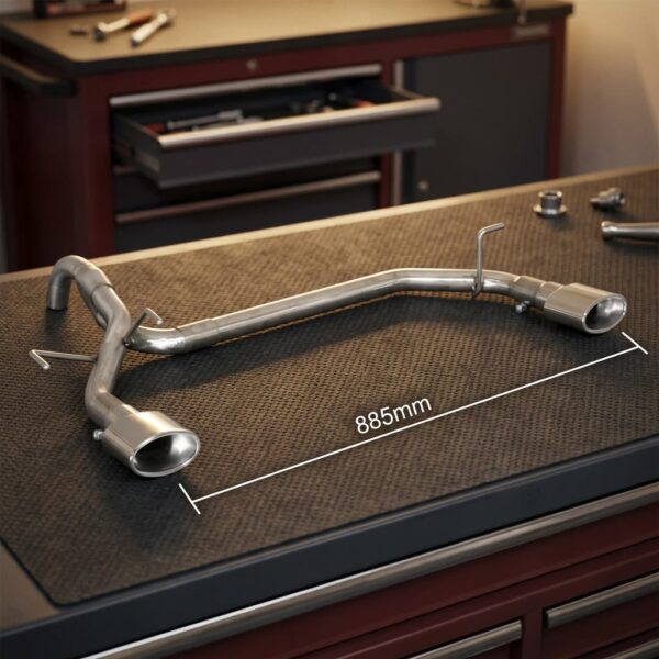 Scarico posteriore Fiat 500 312 omologato - Ragazzon 50.0344.10 sul banco officina