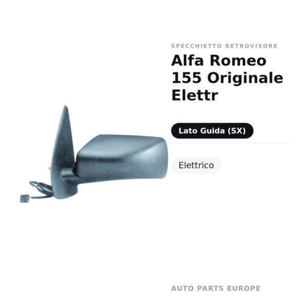 Specchietto Retrovisore Sinistro Alfa Romeo 155 Originale Elettr – foto 2