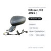 Außenspiegel Links Citroen C3 2010+ – Elektrisch, mit Blinker, Basis und einteiliger Kappe, 5-polig, lackierbar – Bild 2