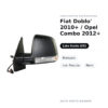 Specchietto Retrovisore Sinistro Fiat Doblo’ 2010+ / Opel Combo 2012+ – Manuale, con Freccia, Nero – foto 2