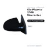 Specchietto Retrovisore Destro Kia Picanto 2008 Meccanico – Nero – foto 2