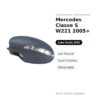 Calotta Specchietto Retrovisore Sinistro Mercedes Classe S W221 2005+ – Verniciabile, con foro fanale freccia, con luce di