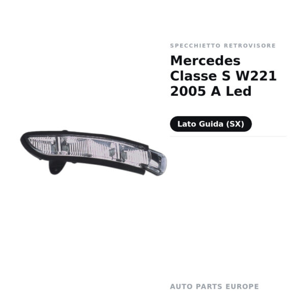 Specchietto Retrovisore Sinistro Mercedes Classe S W221 2005 A Led – foto 2