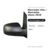 Außenspiegel Rechts Mercedes Vito / Mercedes Viano 2010 – Manuell, Asphärisch, Schwarz – Bild 2