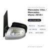 Außenspiegel Links Mercedes Vito / Mercedes Viano 2010+ – Elektrisch, Beheizt, mit Blinker, Asphärisch, 6-polig, Lackierbar