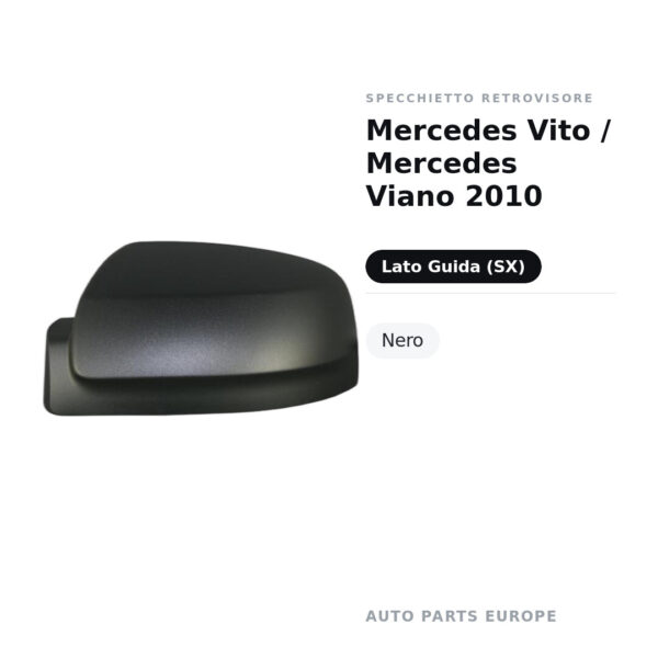 Außenspiegel Links Mercedes Vito / Mercedes Viano 2010 – Schwarz – Bild 2