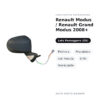 Specchietto Retrovisore Destro Renault Modus / Renault Grand Modus 2008+ – Elettrica, Riscaldato, con Freccia, 9 Pin
