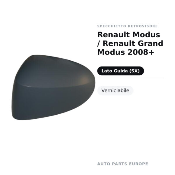 Außenspiegel Links Renault Modus / Renault Grand Modus 2008+ – Lackierbar – Bild 2