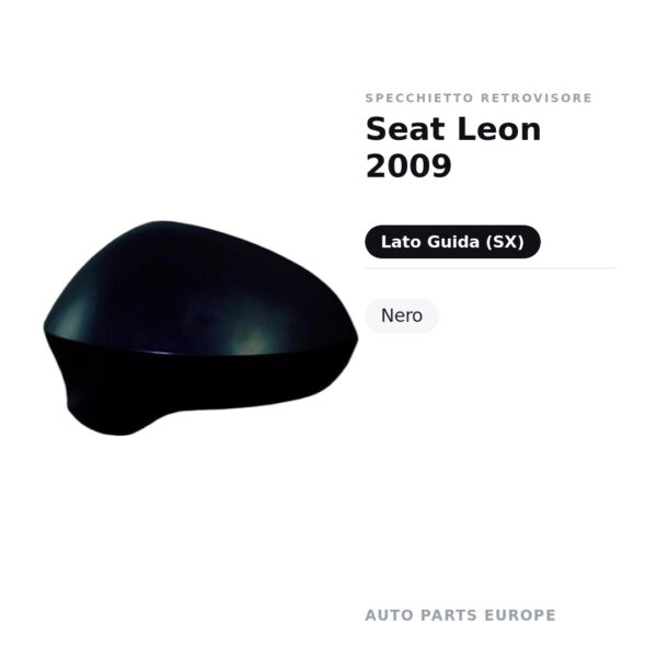 Außenspiegel Links Seat Leon 2009 – Schwarz – Bild 2