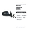 Außenspiegel Rechts Skoda Octavia 2009+ – Elektrisch, Beheizt, mit Blinker, 6 Pin, Lackierbar – Bild 2
