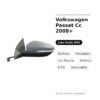 Außenspiegel Links Volkswagen Passat Cc 2008+ – Elektrisch, Beheizt, mit Blinker, Asphärisch, 6 Pin, Lackierbar – Bild 2
