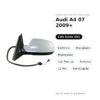 Specchietto Retrovisore Sinistro Audi A4 07 2009+ – Elettrico, Riscaldato, Ripiegabile, con Freccia, Asferico, 12 Pin