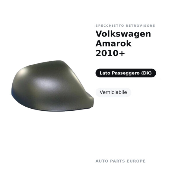 Außenspiegel Rechts Volkswagen Amarok 2010+ – Lackierbar – Bild 2