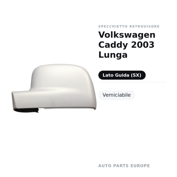 Außenspiegel Links Volkswagen Caddy 2003 Lang – Lackierbar – Bild 2