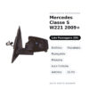 Specchietto Retrovisore Destro Mercedes Classe S W221 2009+ – Elettrico, Riscaldato, Ripiegabile, Memoria, Luce Cortesia