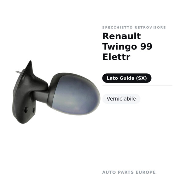 Außenspiegel Links Renault Twingo 99 Elektr – Lackierbar – Bild 2