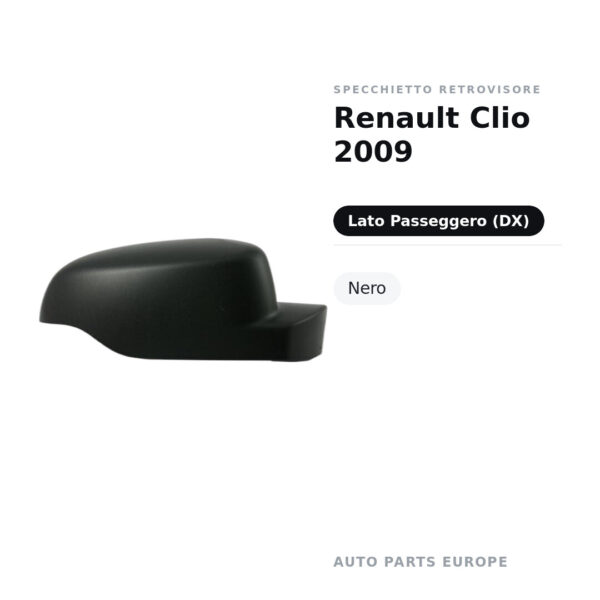 Außenspiegel Rechts Renault Clio 2009 – Schwarz – Bild 2