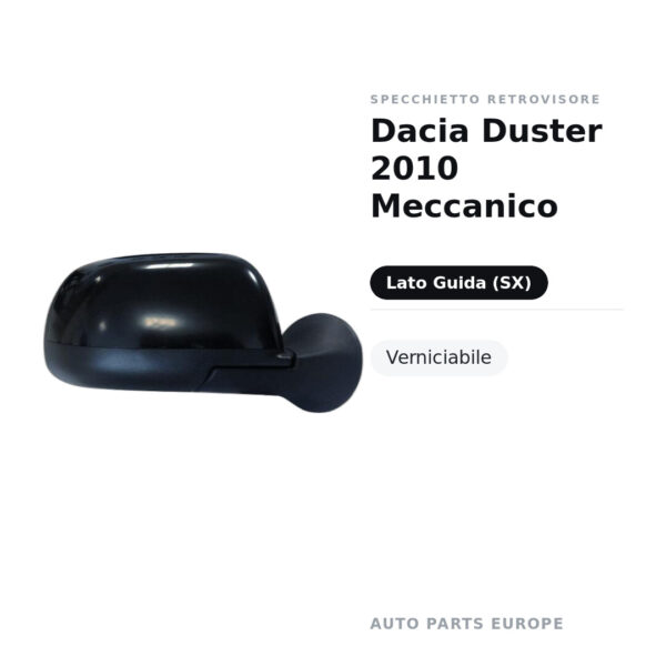 Specchietto Retrovisore Sinistro Dacia Duster 2010 Meccanico – Verniciabile – foto 2