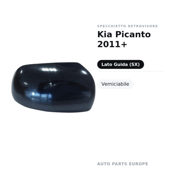 Specchietto Retrovisore Sinistro Kia Picanto 2011+ – Verniciabile – foto 2