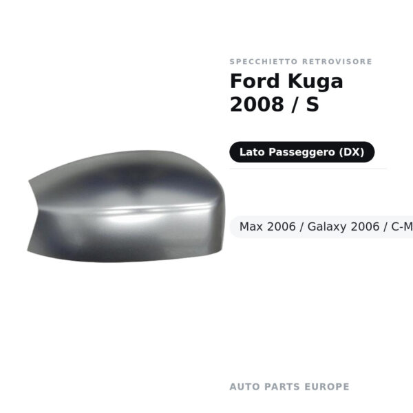 Außenspiegel Rechts Ford Kuga 2008 / S-Max 2006 / Galaxy 2006 / C-Max 2010 – Verchromt – Bild 2