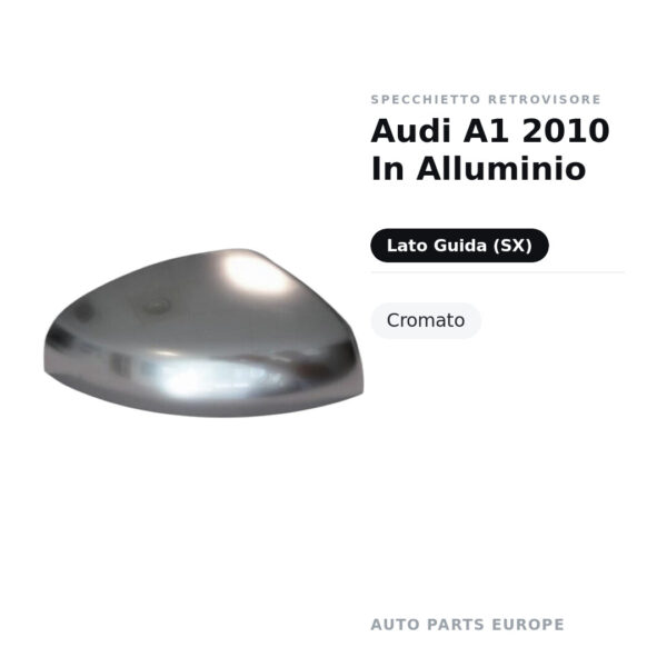 Außenspiegel Links Audi A1 2010 Aluminium – Verchromt – Bild 2