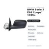 Specchietto Retrovisore Sinistro BMW Serie 3 E46 Coupe’ 1999+ – Elettrico, Riscaldato, Ripiegabile, Memoria, Asferico, Vetro