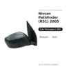 Specchietto Retrovisore Destro Nissan Pathfinder (R51) 2005 – Manuale, Nero – foto 2