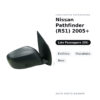 Specchietto Retrovisore Destro Nissan Pathfinder (R51) 2005+ – Elettrico, Riscaldato, Nero – foto 2
