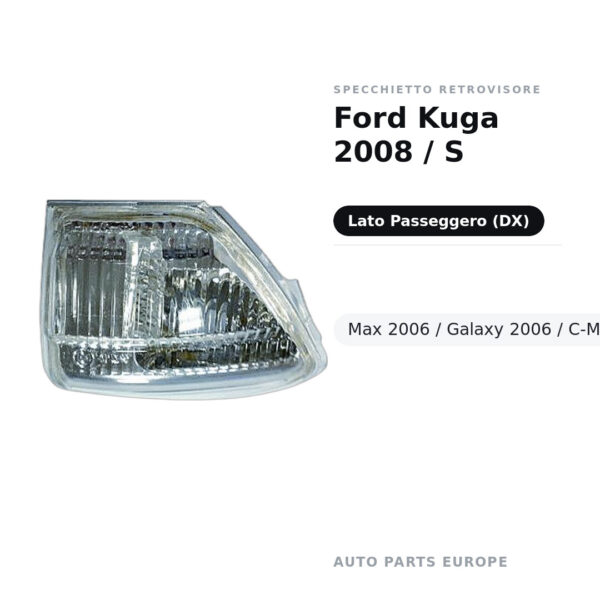 Außenspiegel Rechts Ford Kuga 2008 / S-Max 2006 / Galaxy 2006 / C-Max 2010+ – Bild 2