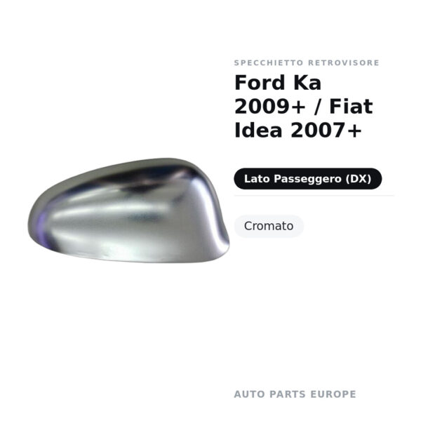 Außenspiegel Rechts Ford Ka 2009+ / Fiat Idea 2007+ – Verchromt – Bild 2
