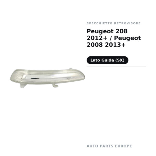 Specchietto Retrovisore Sinistro Peugeot 208 2012+ / Peugeot 2008 2013+ – foto 2