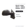 Specchietto Retrovisore Sinistro Dacia Lodgy 2012+ / Dacia Dokker 2012+ – Manuale, Verniciabile – foto 2